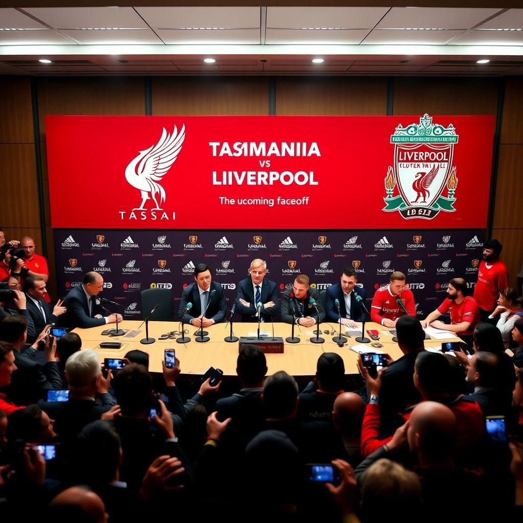开云下载-塔斯马尼亚联赛前发布会：全队信心满满迎战利物浦